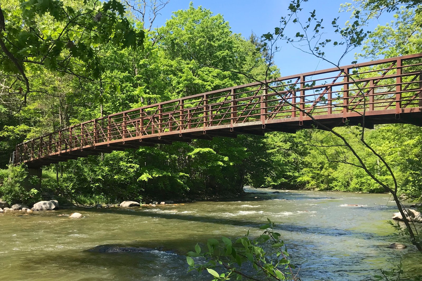 The Ned Anderson Memorial Bridge over the Ten Mile River