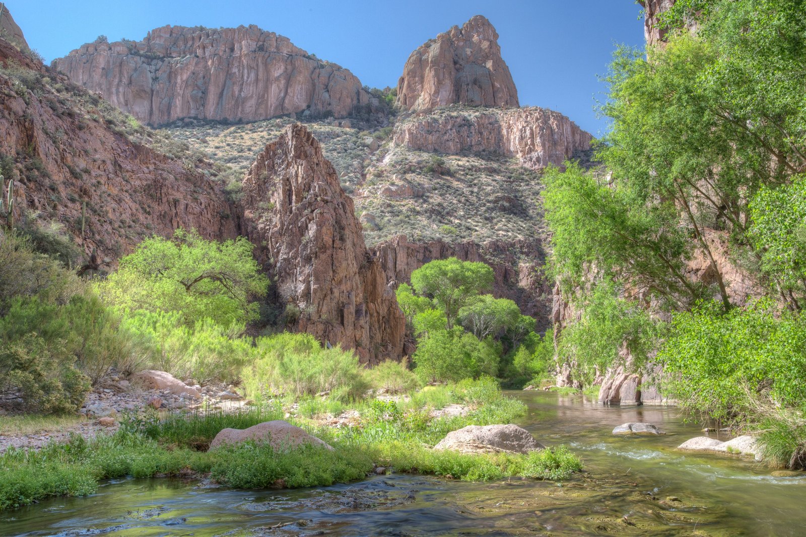 Aravaipa Creek in Aravaipa Canyon Wilderness