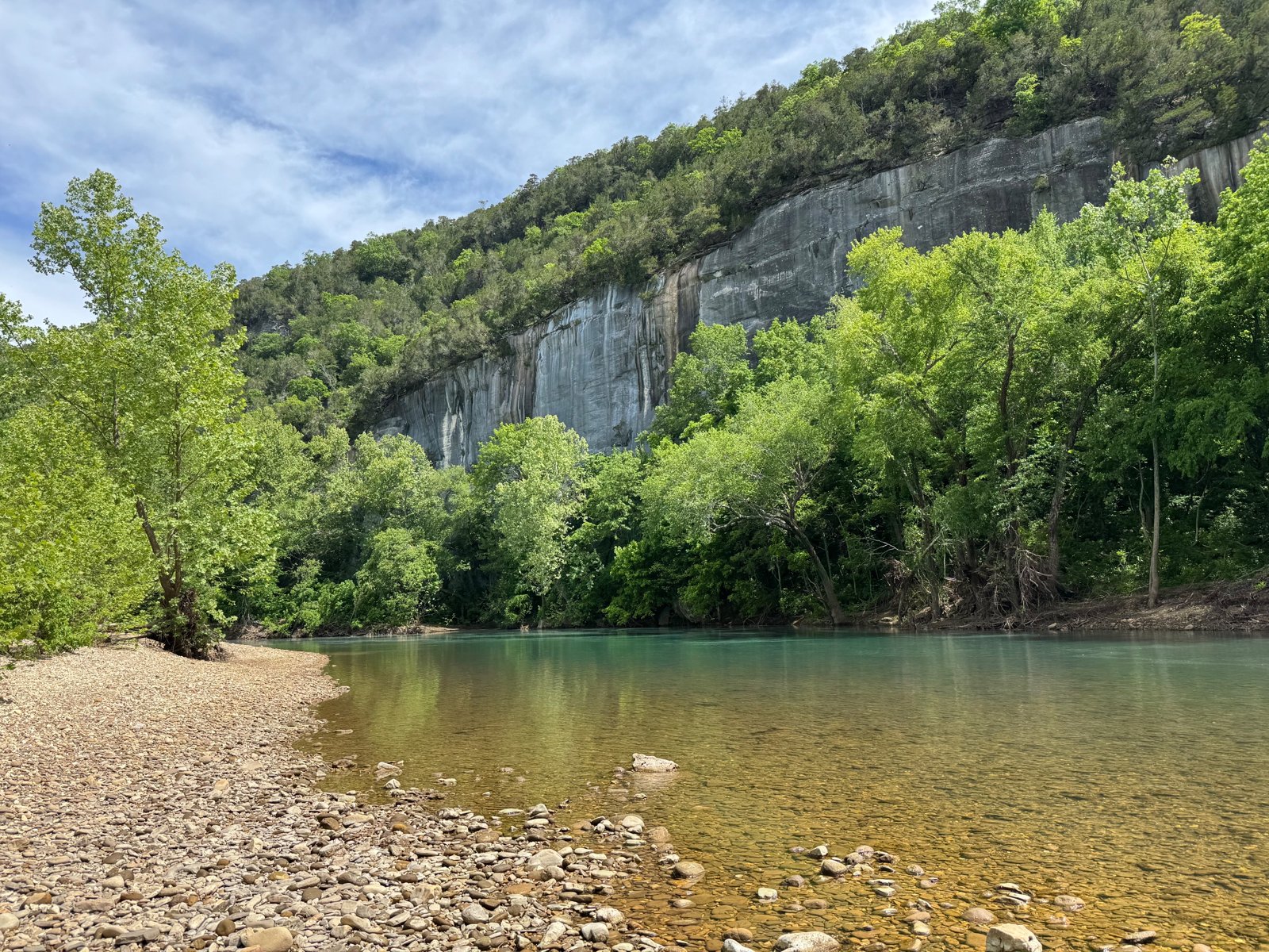 Buffalo River bluffs along the Buffalo River Trail