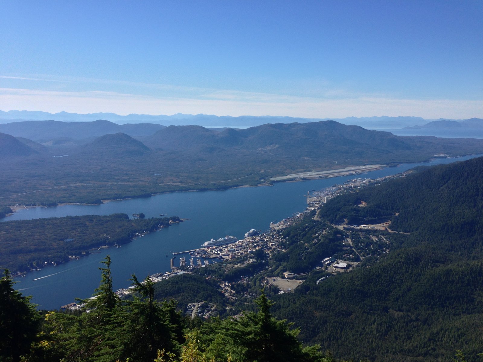 Ketchikan from the summit of Deer Mountain