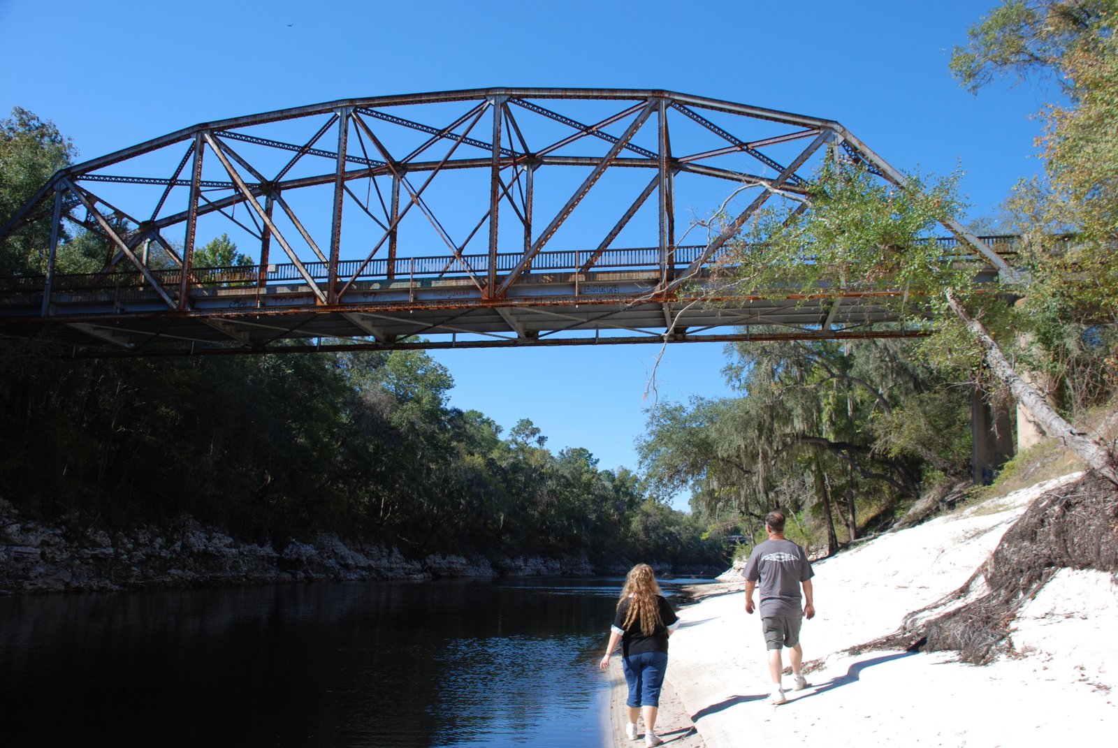 The old bridge over the Suwannee River at Suwannee Springs