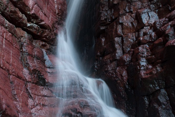 A waterfall along the Barnhardt Trail, Mazatzal Wilderness