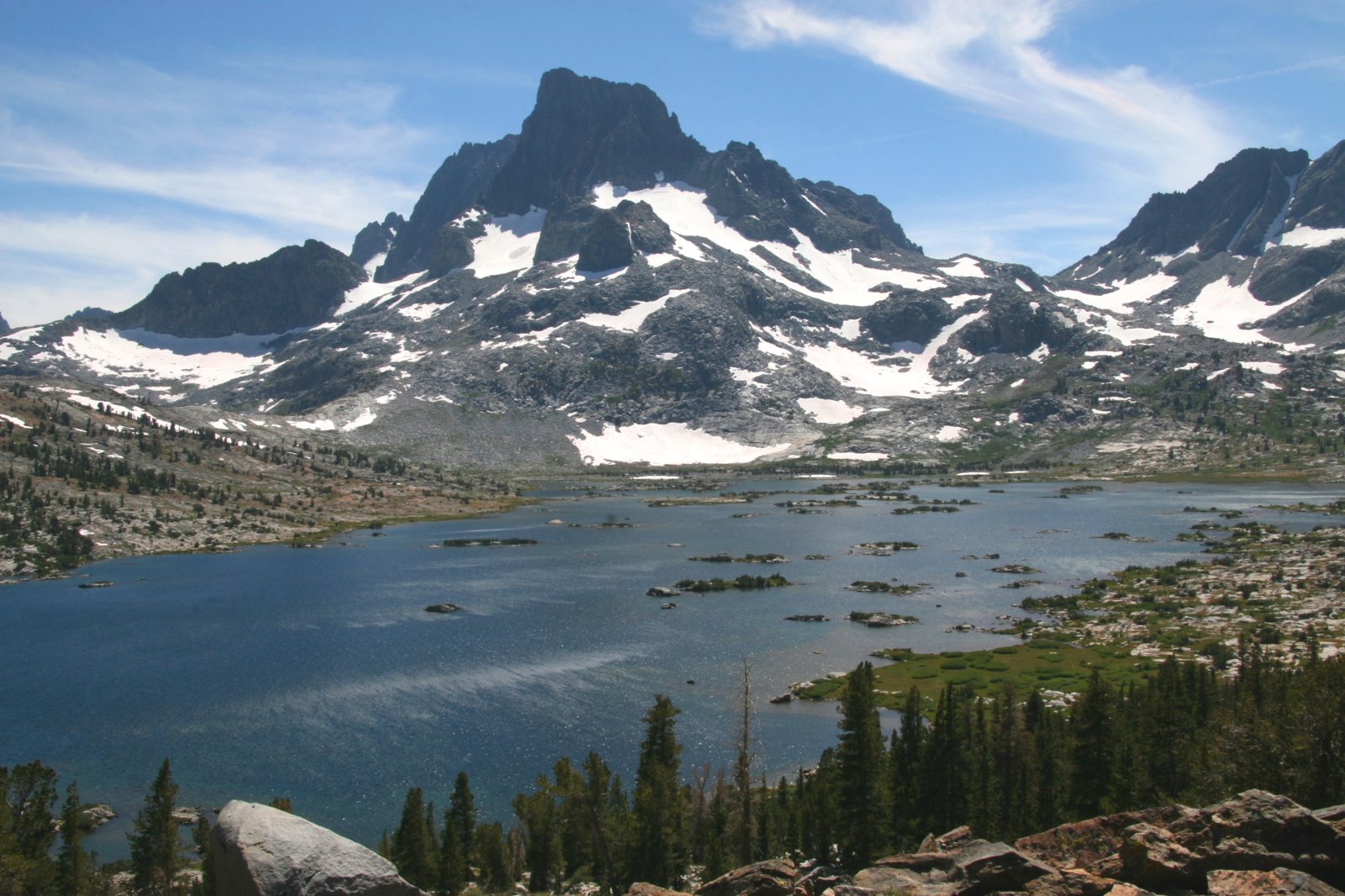 Banner Peak above Thousand Island Lake